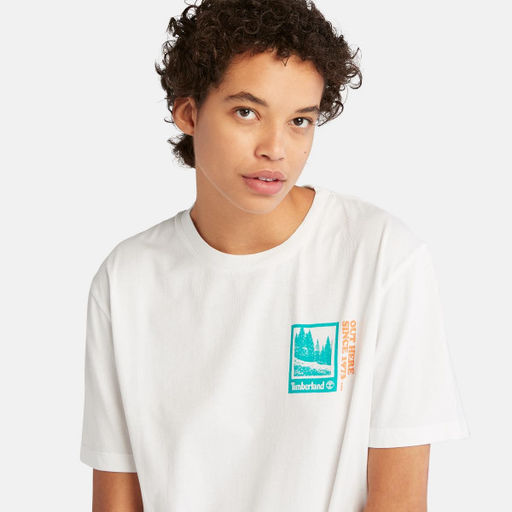 Женская футболка Timberland BACK GRAPHIC TEE белая  фото 3