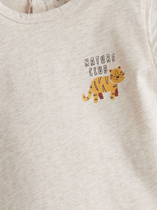 Bisiklet Yaka Bask?l? Erkek Bebek Ti??rt 2li