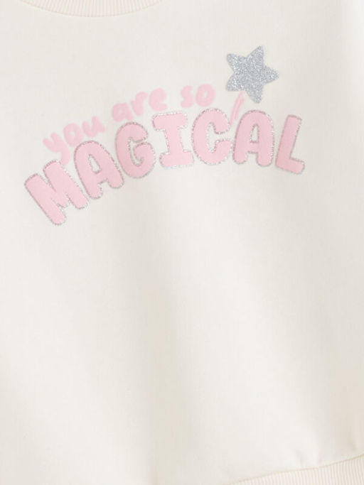 K?z ?ocuk Kal?n Sweatshirt ve E?ofman Alt 2li