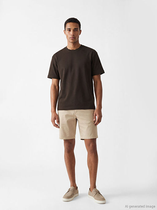 %100 Pamuk Loose Fit Basic Soft Touch Ti??rt - Waikiki фото 2