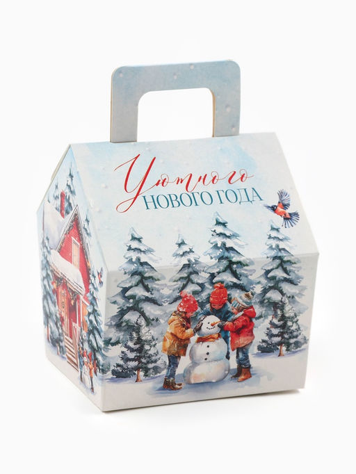Печенье с предсказанием в коробке-домик Уютного Нового года, 2 шт. - Фабрика счастья фото 2