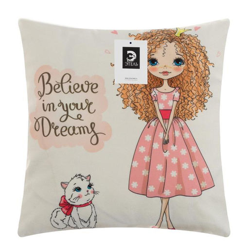 Наволочка декоративная Этель Девичьи историиМечты 40х40 см, велюр  фото 10