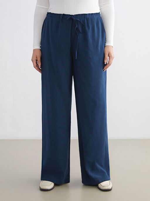 Beli Lastikli Modal Kar???ml? Kad?n Pantolon