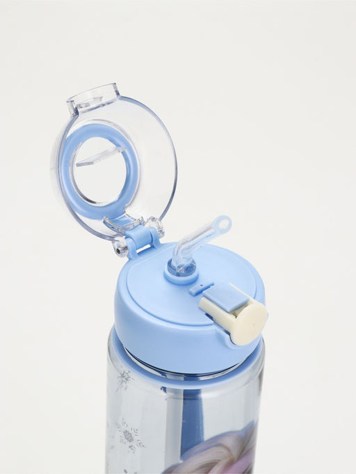 Бутылка пластиковая с трубочкой «Снежная принцесса», 800 мл