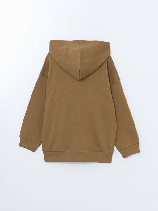 Kap??onlu Erkek ?ocuk Fermuarl? Sweatshirt