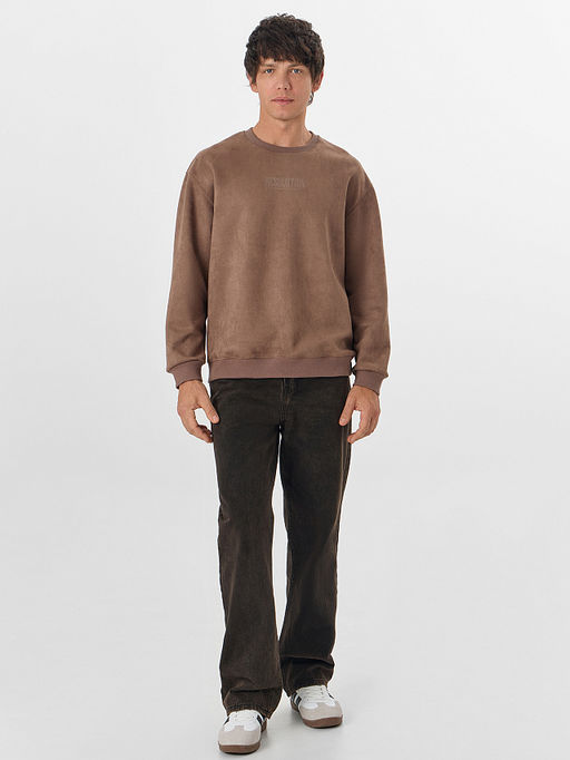 Свитшот мужской бежевый с эффектом замши - Mark formelle фото 3