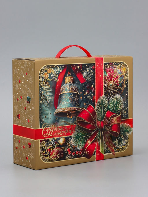 Коробка подарочная новогодняя «Часики» 29×24.5×9.5 см