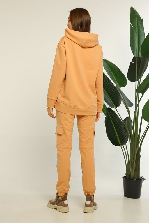 Джемпер женский 181L3 бежевый худи толстовка - Solo mio фото 3