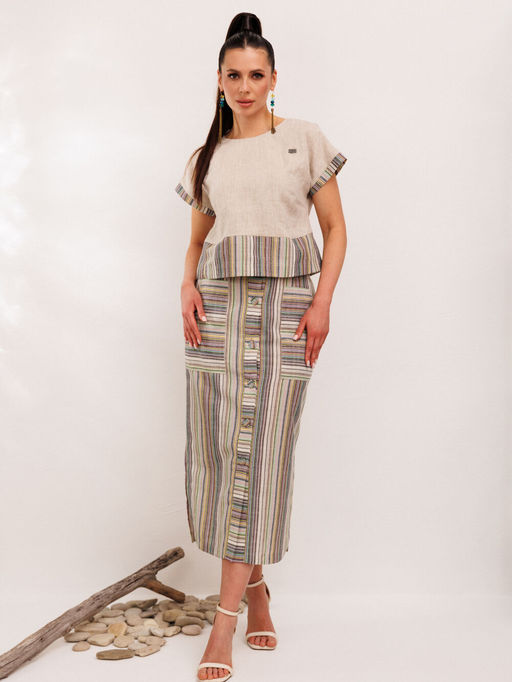 Костюм Galean Style 693.2 мятная полоска