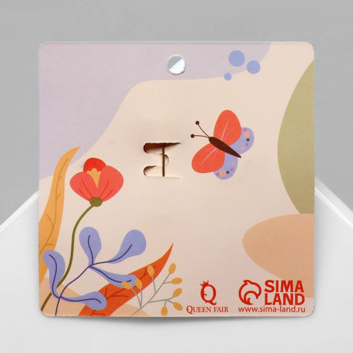 Брошь Цветочек, цвет розово-зелёный в золоте - Queen fair фото 4