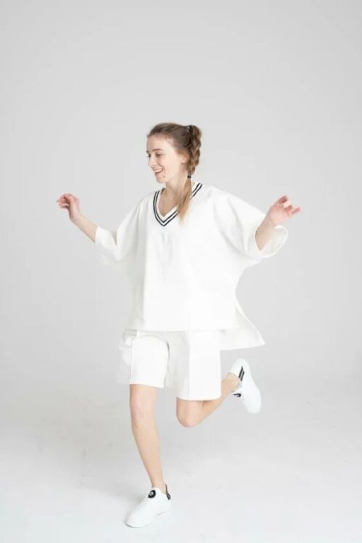 95% хлопок, 5% лайкра. Костюм цвет молочный - Knitka wear фото 2