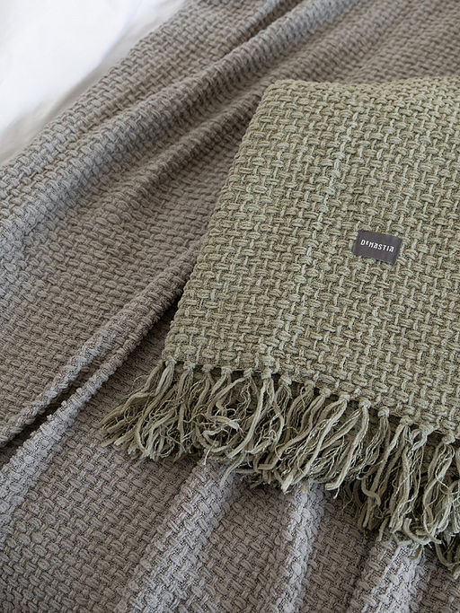 Плед плетеный 150x200 серый - Denastia фото 12