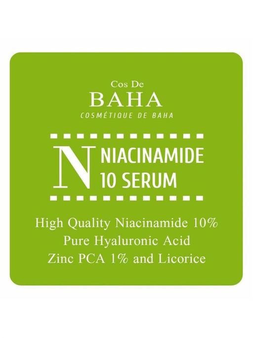 (Пробник) Cos de Baha Niacinamide 10 Serum (N) 1,5g*10ea - Противовоспалительная сыворотка для жирной кожи 1,5г.*10шт