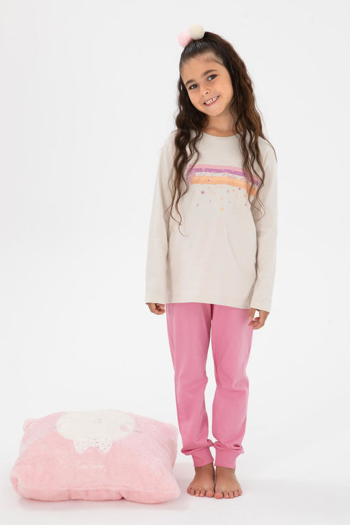 Бежевый пижамный комплект для девочки Неожиданная скидка в корзине - U.s. polo assn фото 6