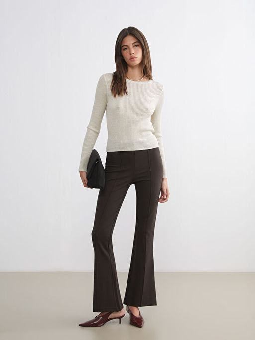 Ekstra Dar Fit ?spanyol Pa?a Kad?n Pantolon