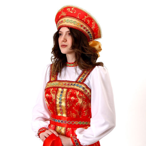 Карнавальный костюм Самоцветы: платье, кокошник, косынка в руку, р-р 42-44 - Страна карнавалия фото 3