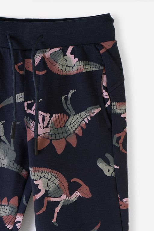 КР 400443/черный,динозавры брюки для мал