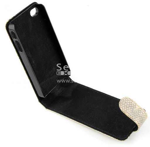 Чехол раскладной для iPhone 4 из кожи морской змеи