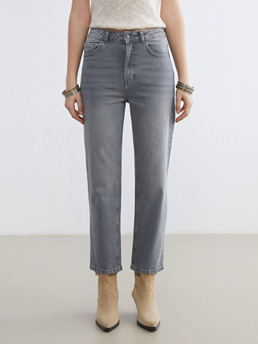 Straight Fit Kad?n Jean Pantolon