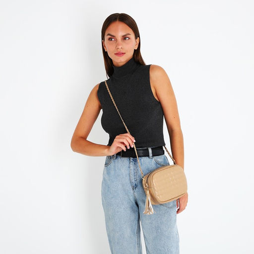 Сумка кросс-боди на молнии, цвет бежевый - Simaland фото 3