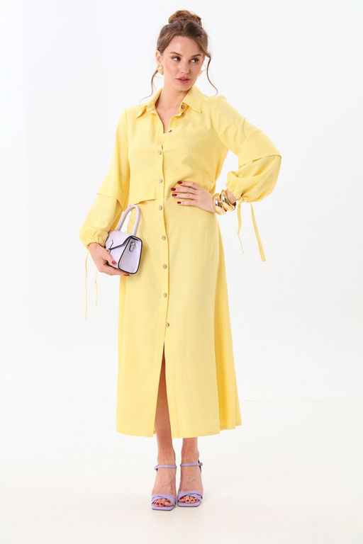 Платье NIKVA н944-3 лимонный  фото 6