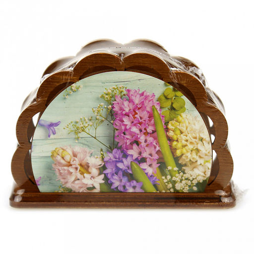 Салфетница деревянная "Гиацинт" 12,5х8,5х4см (Россия)