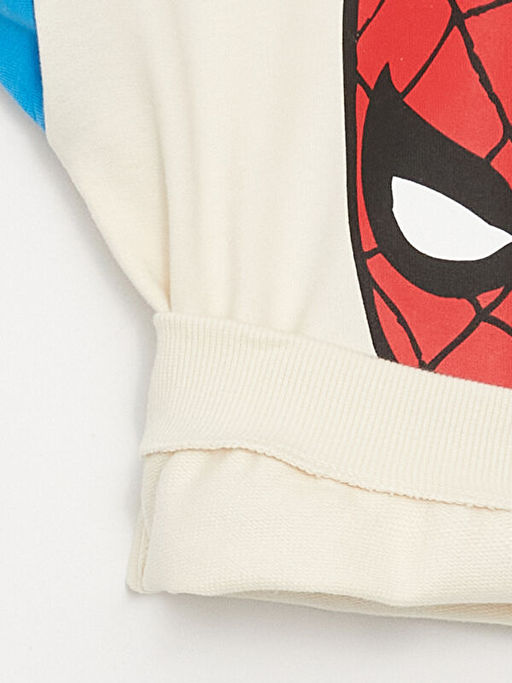 Bisiklet Yaka Uzun Kollu Marvel Bask?l? Erkek Bebek Sweatshirt - Waikiki фото 3