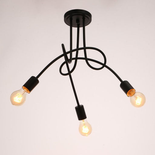 Светильник BayerLux «Узел», E27, 3×40 Вт, 54×54×40 см, чёрный