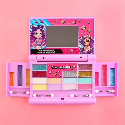Набор детской косметики «Будь стильной», тени 8 цветов, блеск 11 цветов