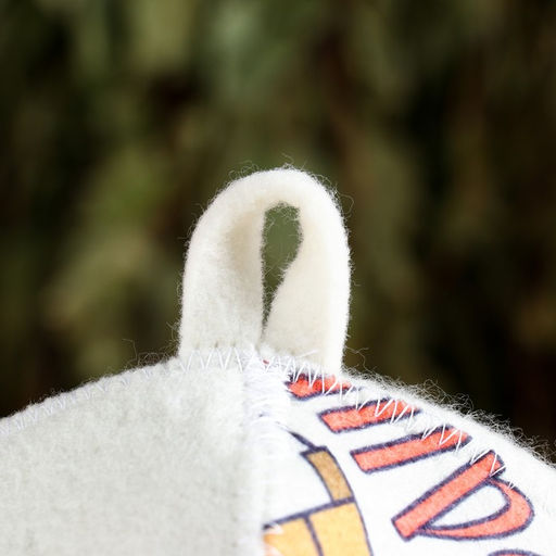 Шапка для бани и сауны с принтом Sauna, полиэфир 70%, шерсть 30%, «Добропаровъ»