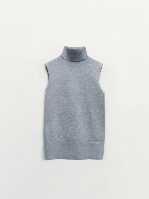 Топ без рукавов с воротником стойкой / Zarina  фото 8