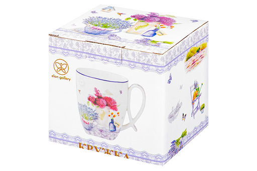 Кружка 300 мл 11*8,3*9,5 см "Лаванда" фарфор NEW BONE CHINA