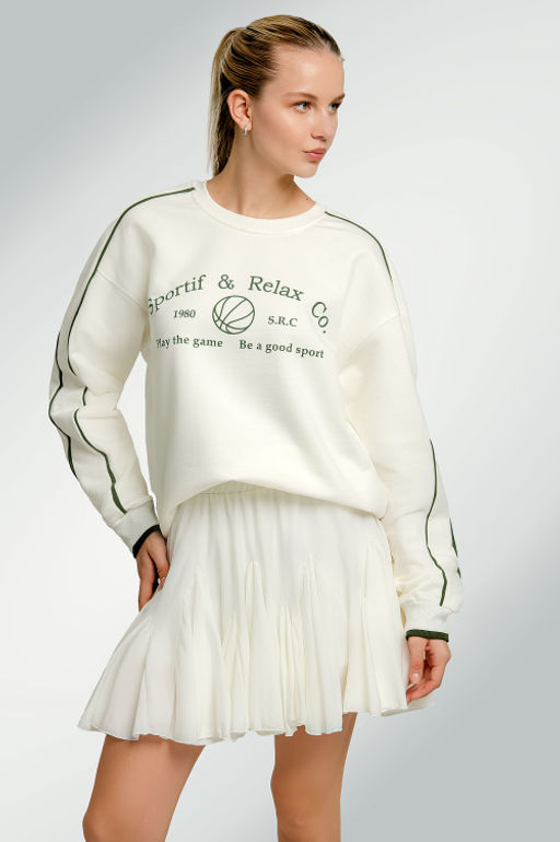 Арт. 15121 Свитшот женский 42-50 (5 шт) Цвет:молочный