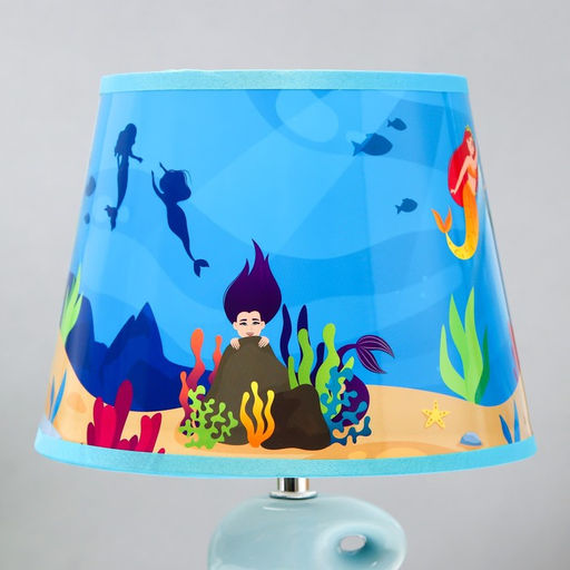 Настольная лампа с абажуром RISALUX «Русалки», Е14, 15 Вт, 25×25×38 см