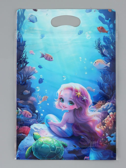 Цена за 50 шт. Пакет подарочный, с zip-lock застежкой, "Русалочка", 15х23 ± 1см МИКС