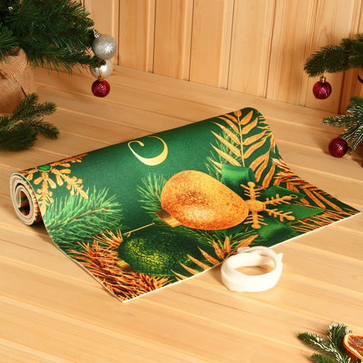 Коврик-лежак с принтом Пусть богатство приходит в ваш дом, 50х155 см - Банная забава фото 4