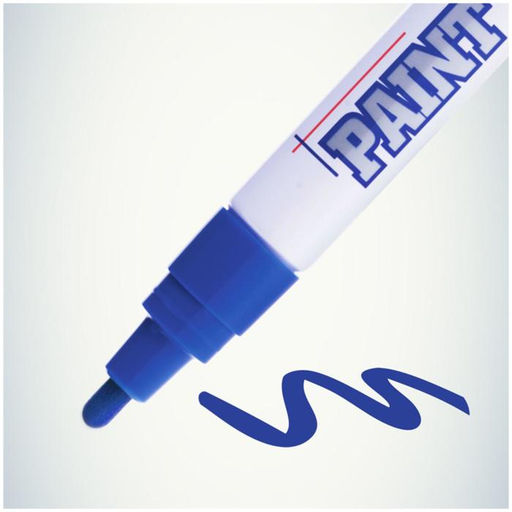 Цена за 12 шт. Маркер-краска MunHwa, лаковый, нитро-основа, синий, узел 4 мм