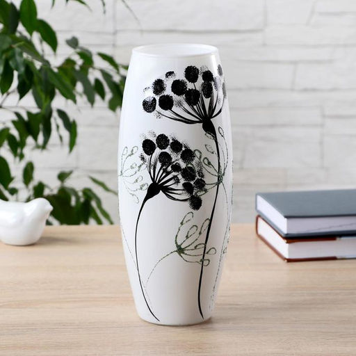 Ваза «Сухоцвет белый», d=8 см, 11×26 см, стекло