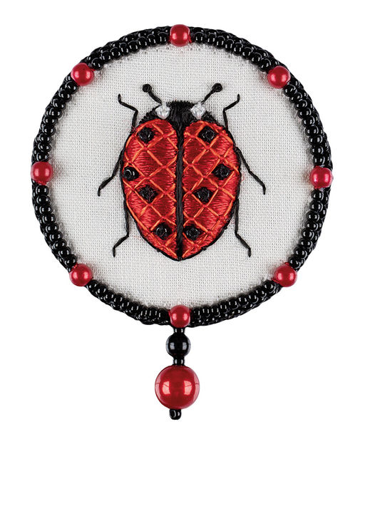 Klart набор для вышивания 10-520 Брошь. Божья коровка 5 х 6.5 см