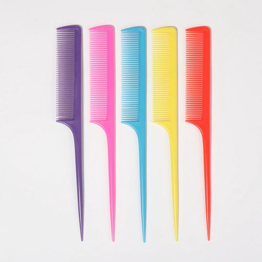 Цена за 20 шт. Расчёска с хвостиком, 21.5×2.5(±1) см, фасовка 20 шт., МИКС