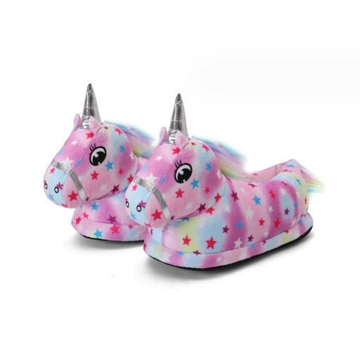 Тапочки домашние звездные Единорожки