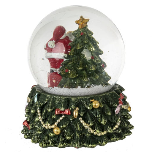 Фигурка декор в стекл шаре "Дед Мороз" (подсвет, 3хLR44), D 6.5 см, L7,5 W7,5 H8,5 см