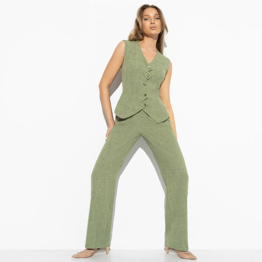 Брюки Изящной походкой (green) - Charutti фото 2