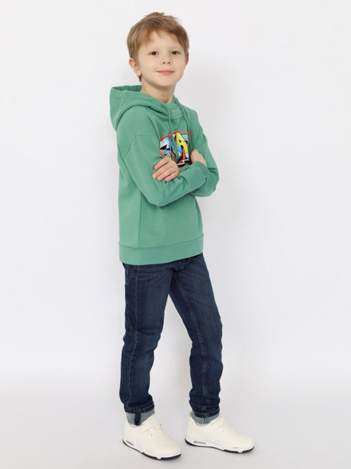 CRB wear/CSKB 63743-37-391 Толстовка для мальчика,зеленый/Ex.Cherubino  фото 4