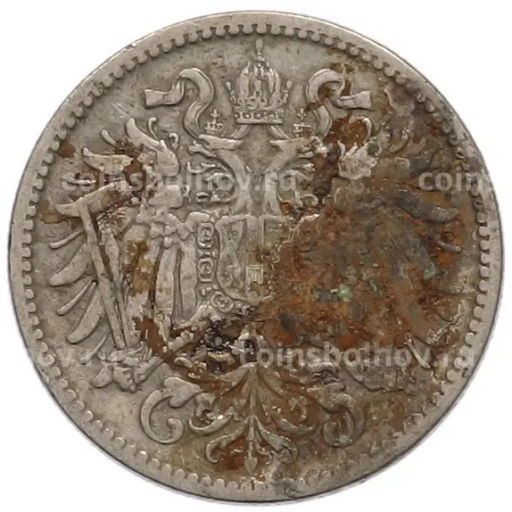 Монета 10 геллеров 1895 года Австрия