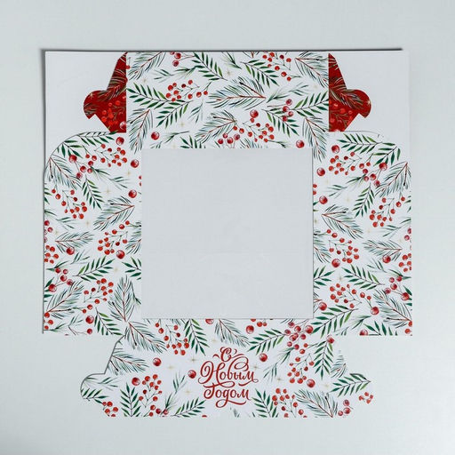 Цена за 5 шт. Коробка для капкейков «С Новым годом!» 25×25×10 см