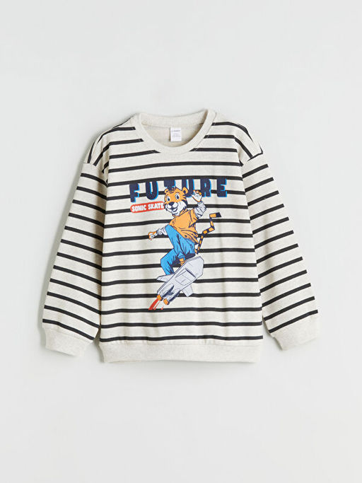 Bisiklet Yaka Erkek ?ocuk Sweatshirt