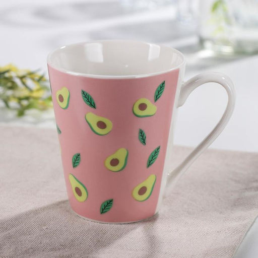 Кружка фарфоровая Доляна Озорной авокадо, 320 мл  фото 2
