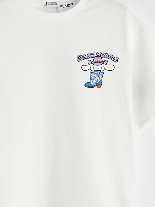 Bisiklet Yaka Cinnamoroll Bask?l? K?z ?ocuk Ti??rt