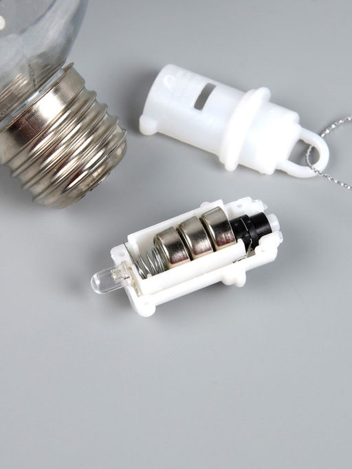 Ёлочный шар Снежный пейзаж, d=8 см, 1 LED, от батареек, свечение тёплое белое - Luazon lighting фото 3